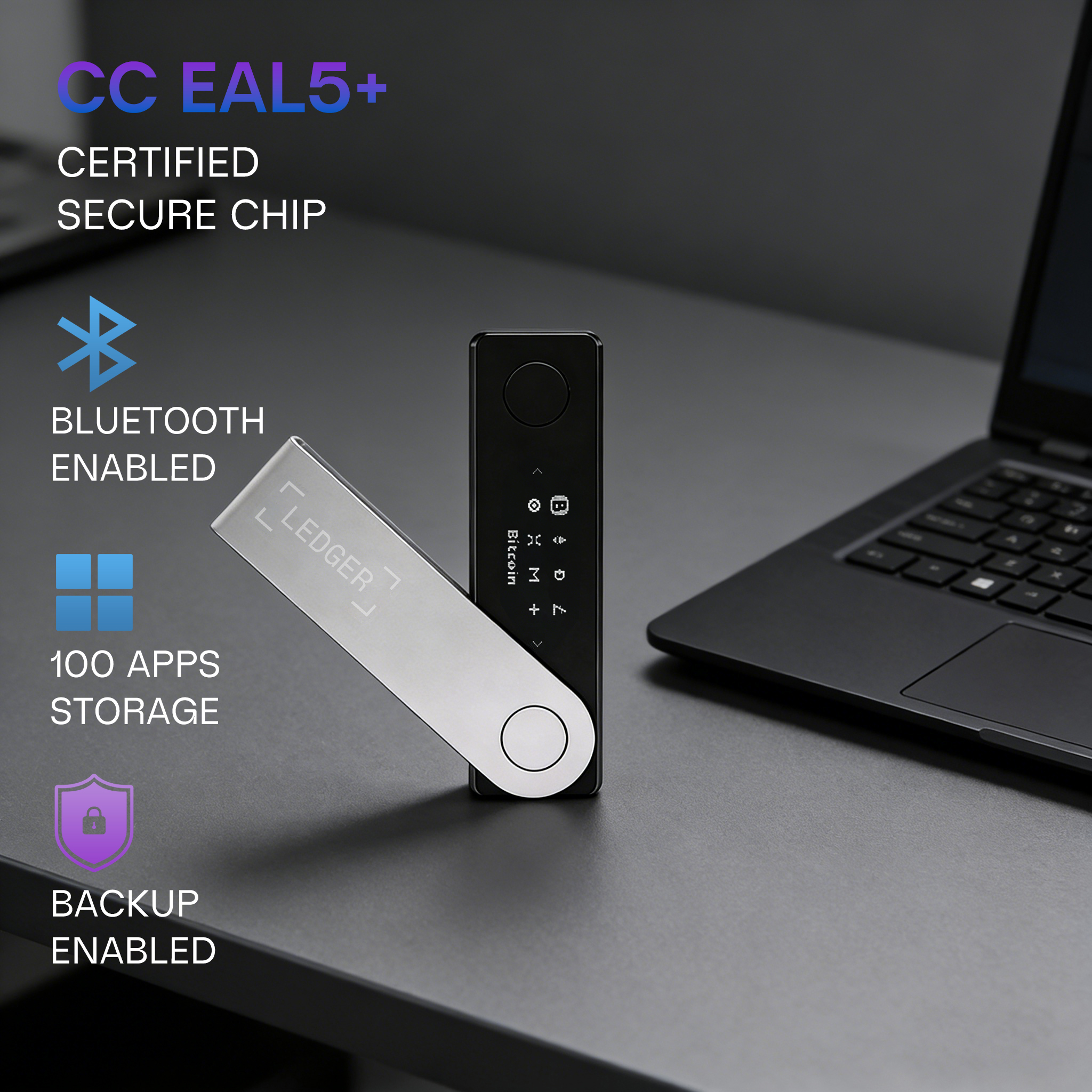 Ledger Nano X™ Bluetooth Crypto Hardware Wallet