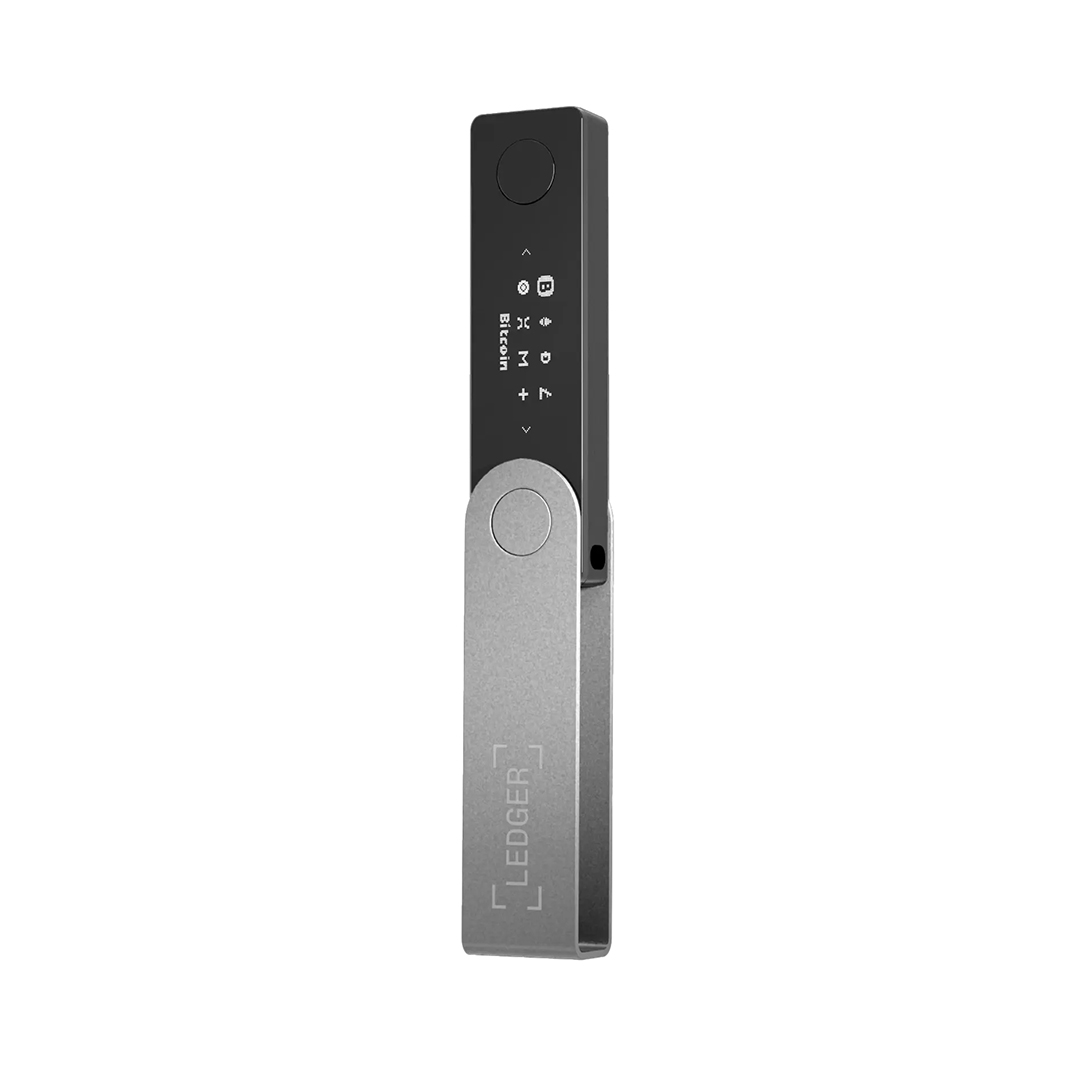 Ledger Nano X Bluetooth Crypto Hardware Wallet Front View With Screen