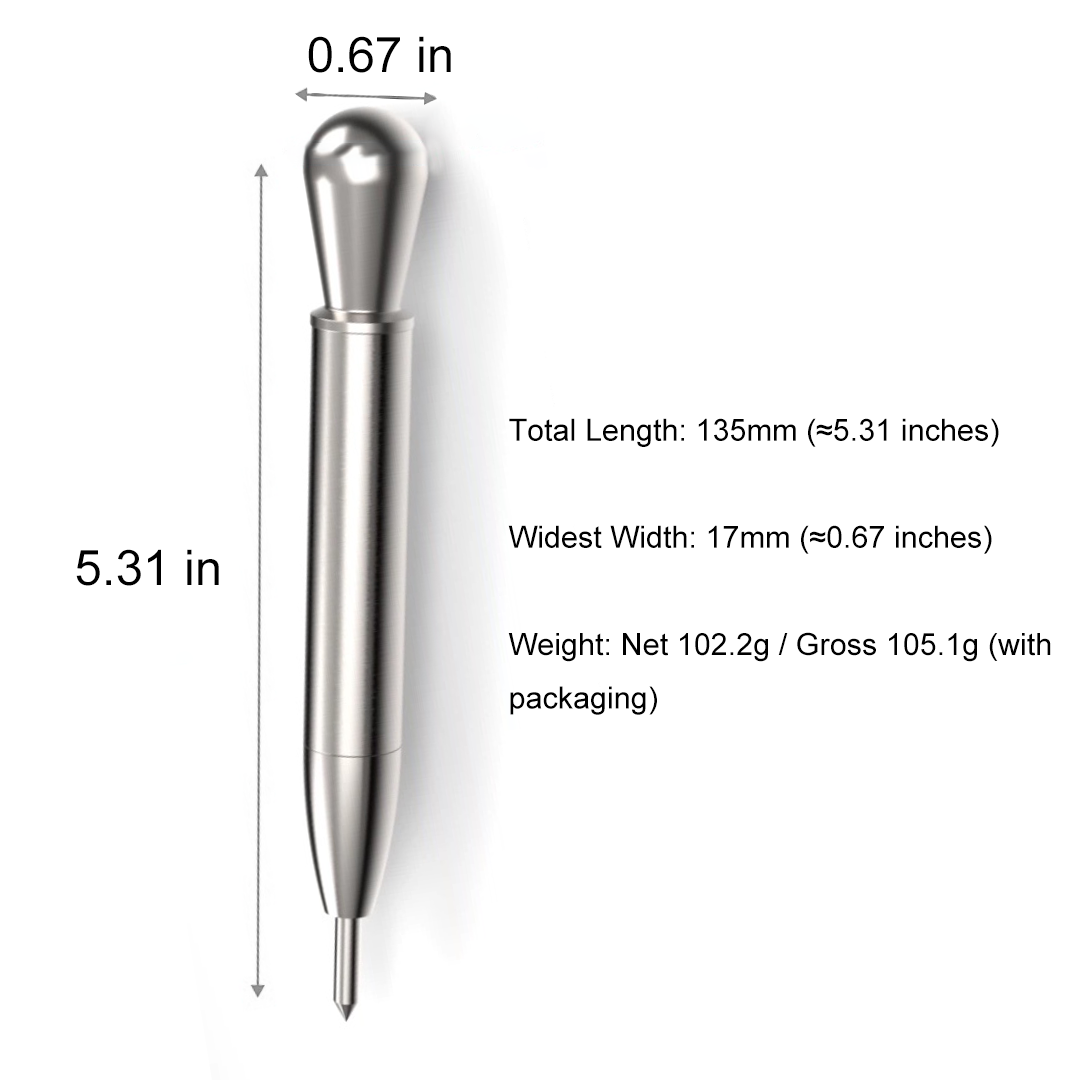 304 Stainless Steel Manual Center Punch Tool (Tungsten Steel Tip)