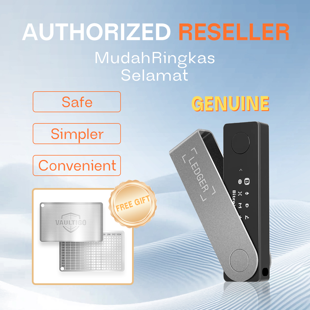 Ledger Nano X Bluetooth Crypto Hardware Wallet Authorized Reseller Poster with Genuine Product and Free Gift