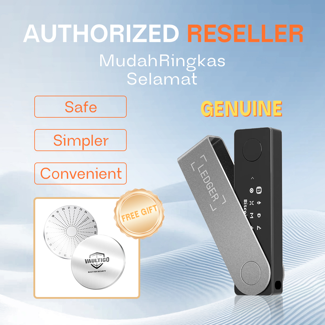 Ledger Nano X Bluetooth Crypto Hardware Wallet Authorized Reseller Poster with Genuine Product and Free Gift