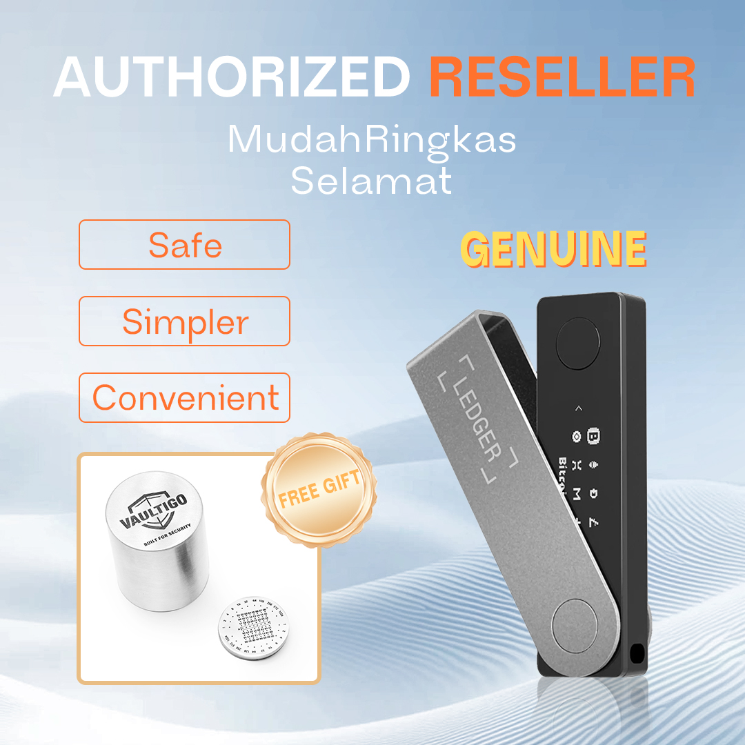 Ledger Nano X Bluetooth Crypto Hardware Wallet Authorized Reseller Poster with Genuine Product and Free Gift