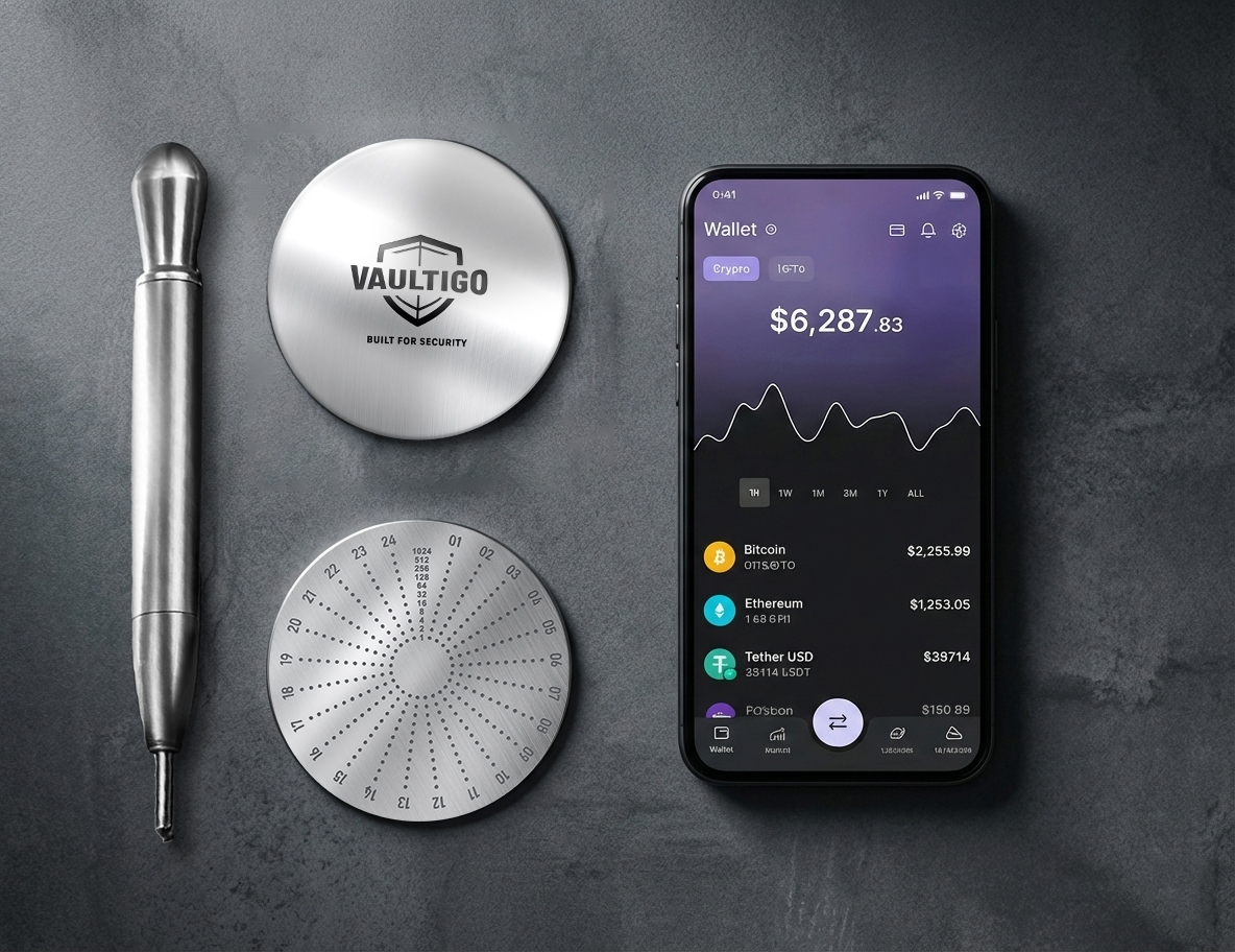 Titanium Rectangle Seed Phrase Backup Plate