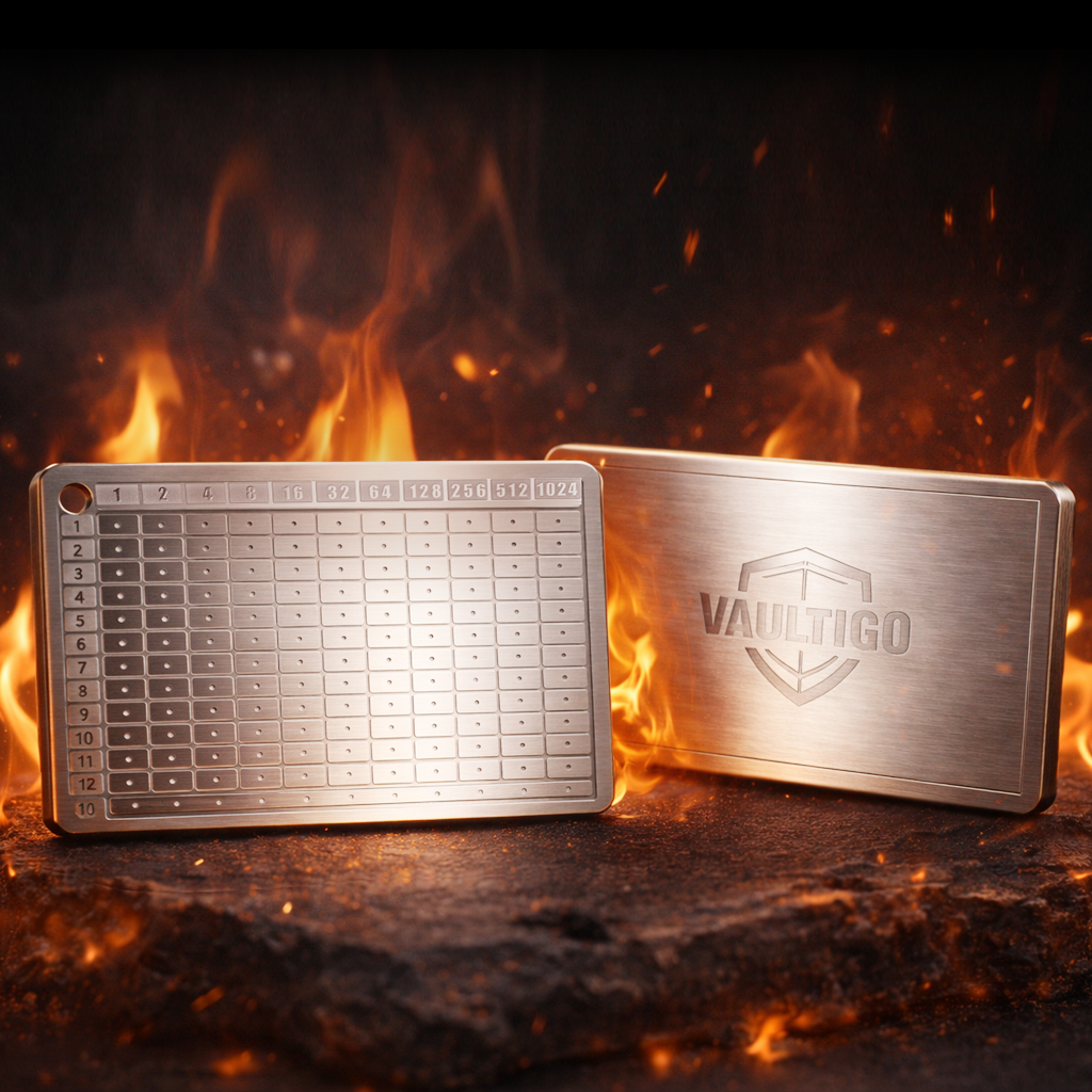 Titanium Mini Rectangle Seed Phrase Backup Plate🎁Free Gift🎁