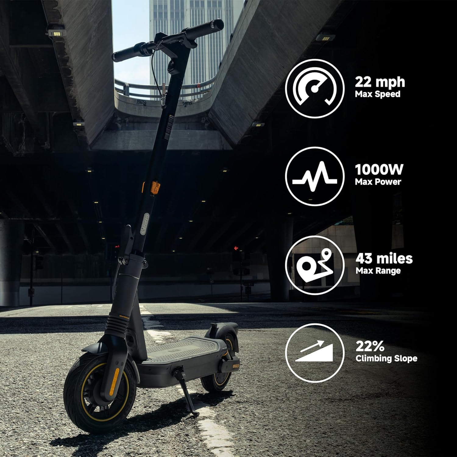 Ninebot MAX Series Electric Scooter, Up to 22–28 MPH, Long Rang, Dual Suspension & Braking System, Fast Charging, Scooter for Adults, UL-2272 2271 Certified (G2/G3)