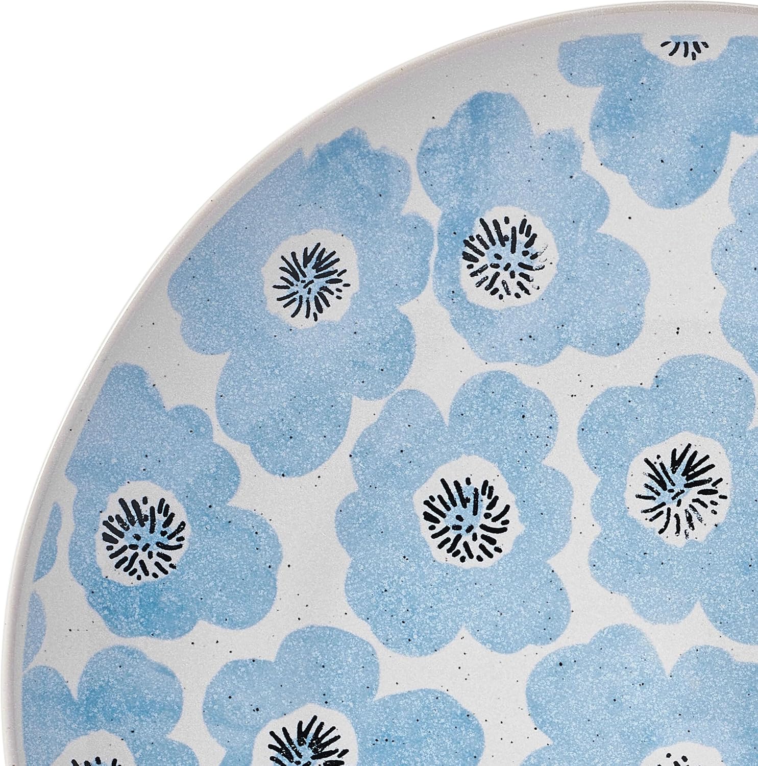 12 Piece Dinner Set for 4 with Plates and Bowls, Vibrant Floral Design