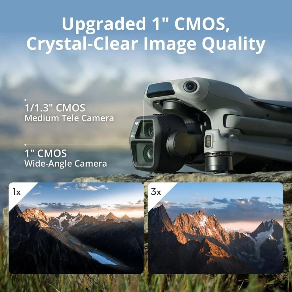 🎉Last Day 80% OFF⏰️Fly More Combo Plus with  RC , Drone with Camera, 1-Inch CMOS, 4K Drone for Beginners, Obstacle Sensing, ActiveTrack 360°, 225° Gimbal Rotation, Extended Battery Life