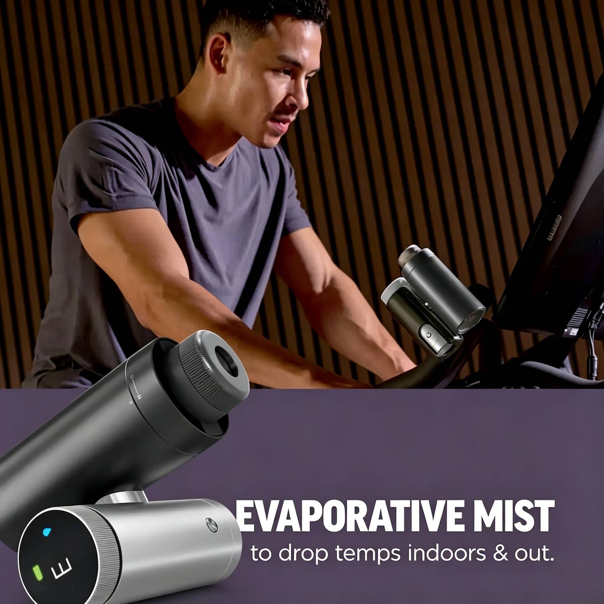 The 2-in-1 Personal Cooling System with Fan, Dry-Touch Mist – Portable, Handheld, Rose Gold
