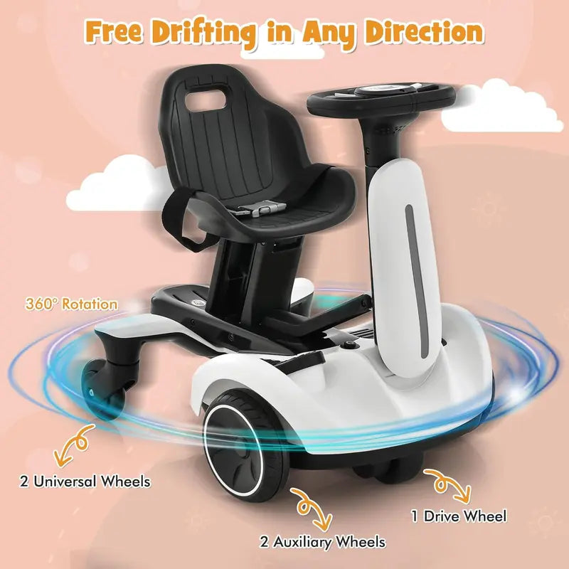 🎉Last Day 50% OFF⏰️ Electric Ride on Drift Car, 6V BatteryPowered Racing Kart
