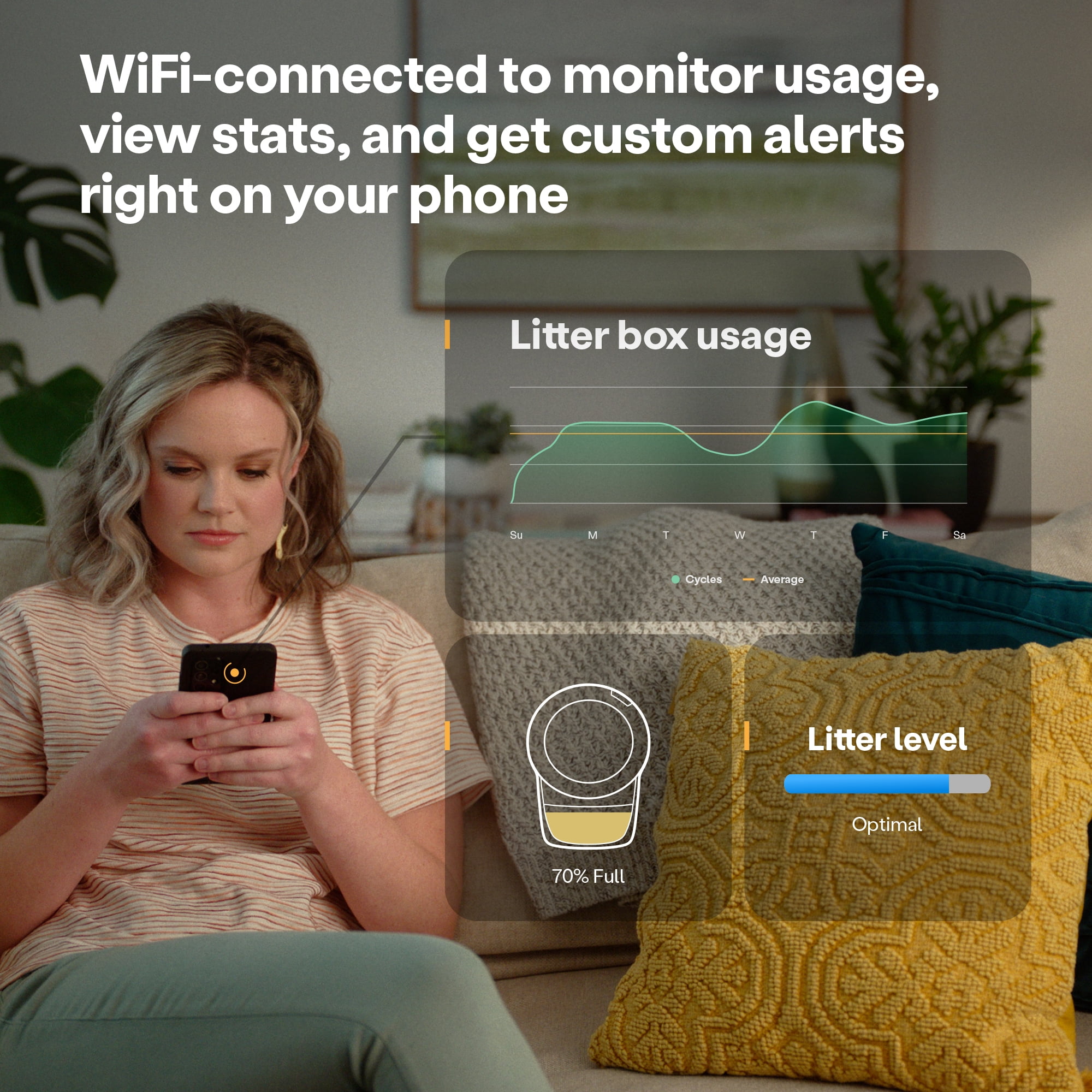 Self-Cleaning Cat Litter Box with Accessories, Black