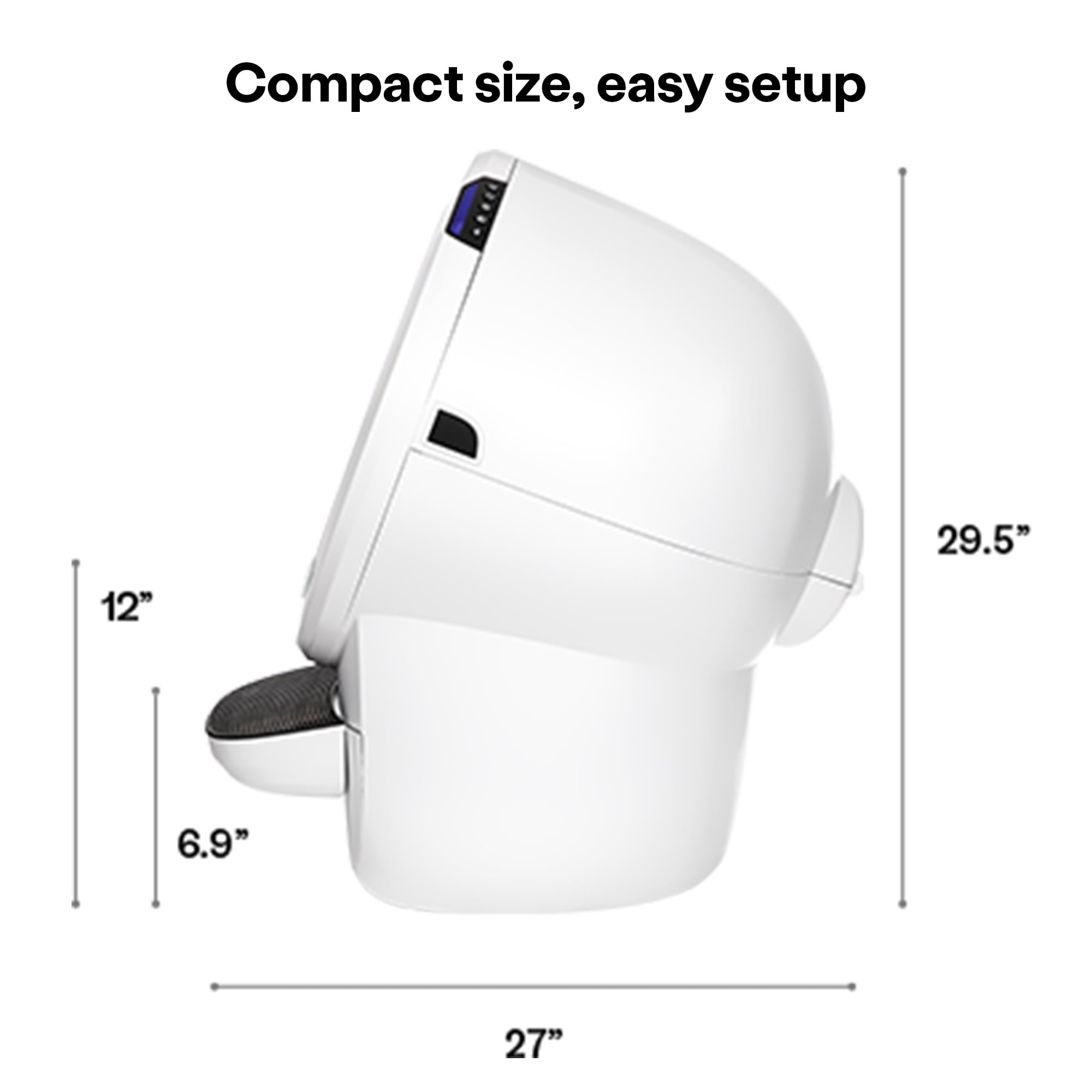 Self-Cleaning Cat Litter Box with Accessories, Black