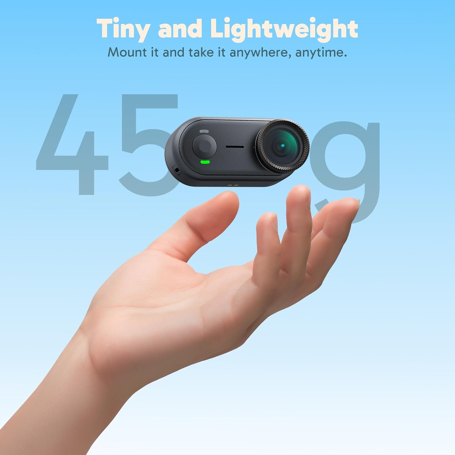 4K Thumb Action Camera - Ultra-Light Tiny Body Camera, 360-Min Long Battery Life, EIS Stabilization, 3m Waterproof Hands-Free POV Camera Vlog Camera for Travel, Pets, Sports (64GB)