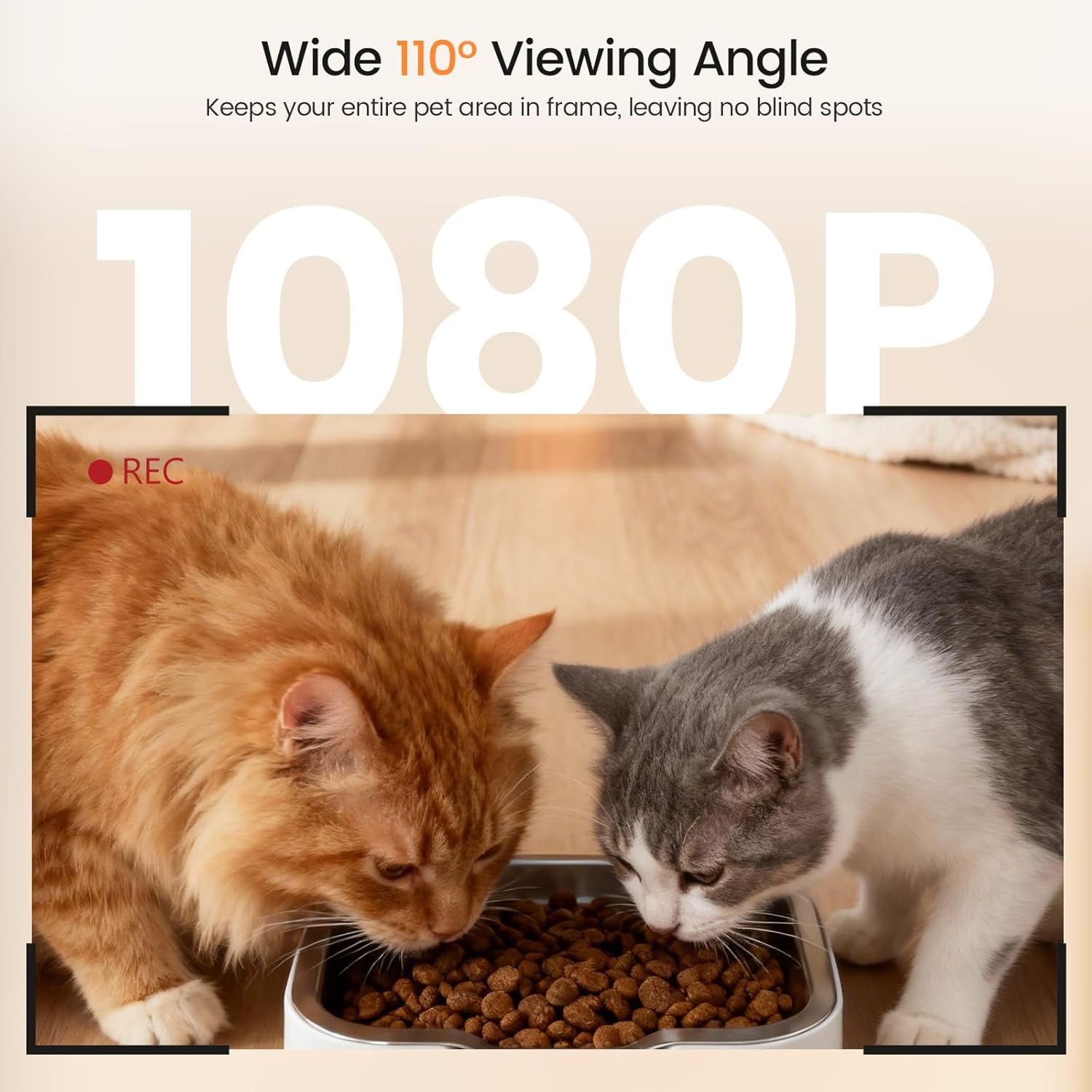 Smart Pet Feeder with Camera & Audio 6L,5G WiFi APP Control,Dual Power for Dogs