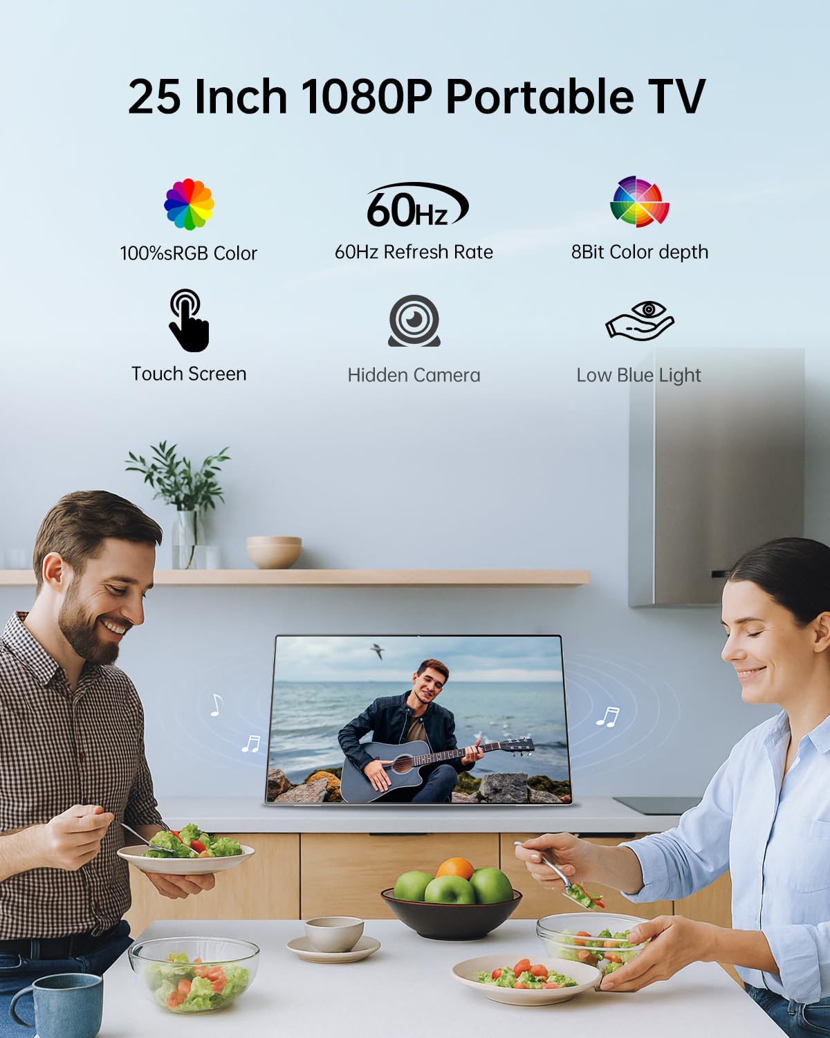 25 Inch Portable TV - Smart Touch Screen with Google Play