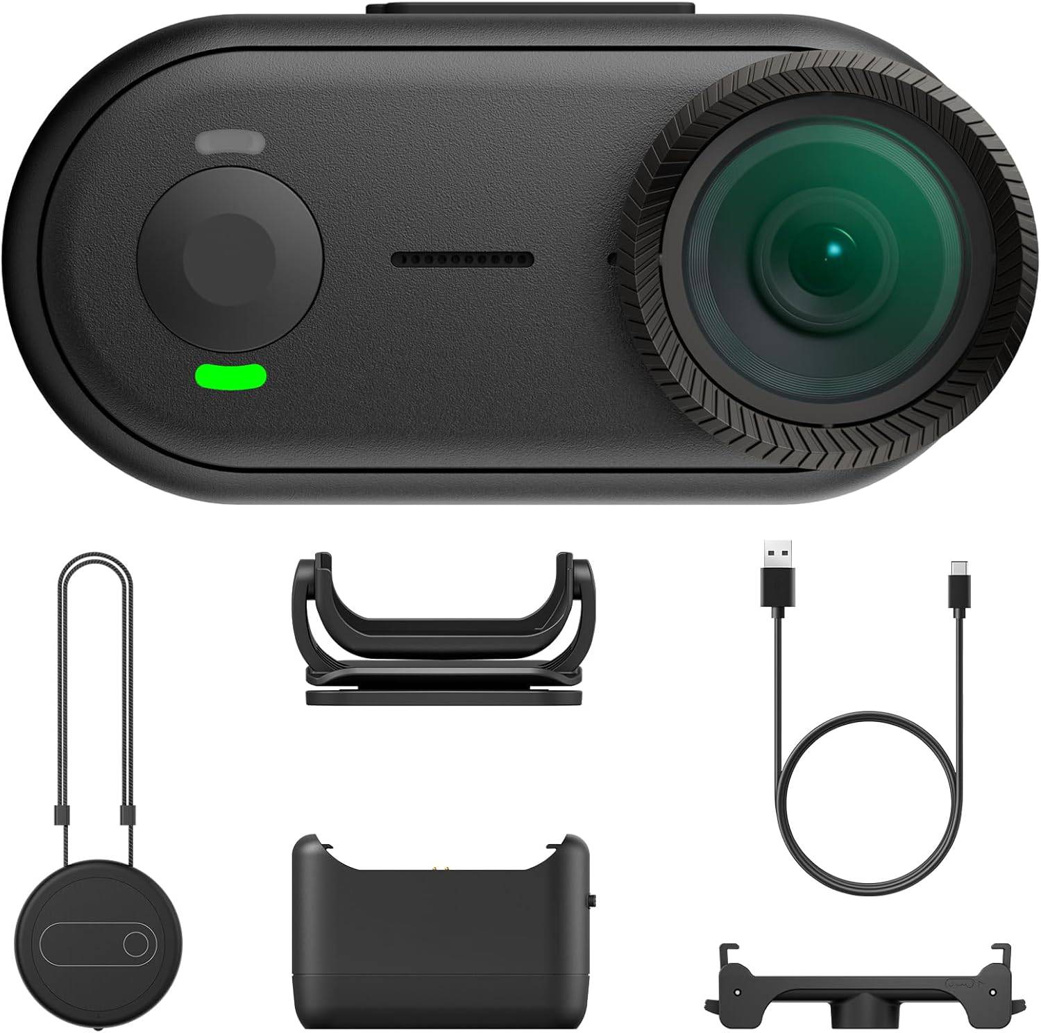 4K Thumb Action Camera - Ultra-Light Tiny Body Camera, 360-Min Long Battery Life, EIS Stabilization, 3m Waterproof Hands-Free POV Camera Vlog Camera for Travel, Pets, Sports (64GB)