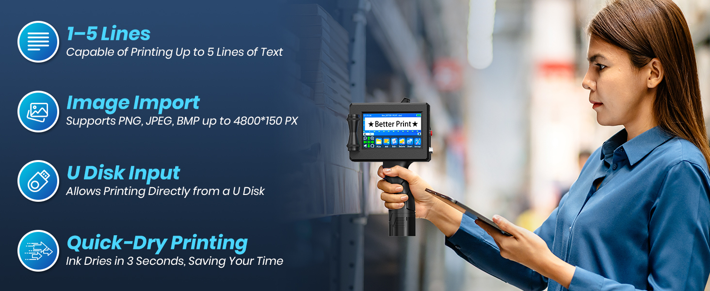 Portable Handheld Inkjet Printer Gun
