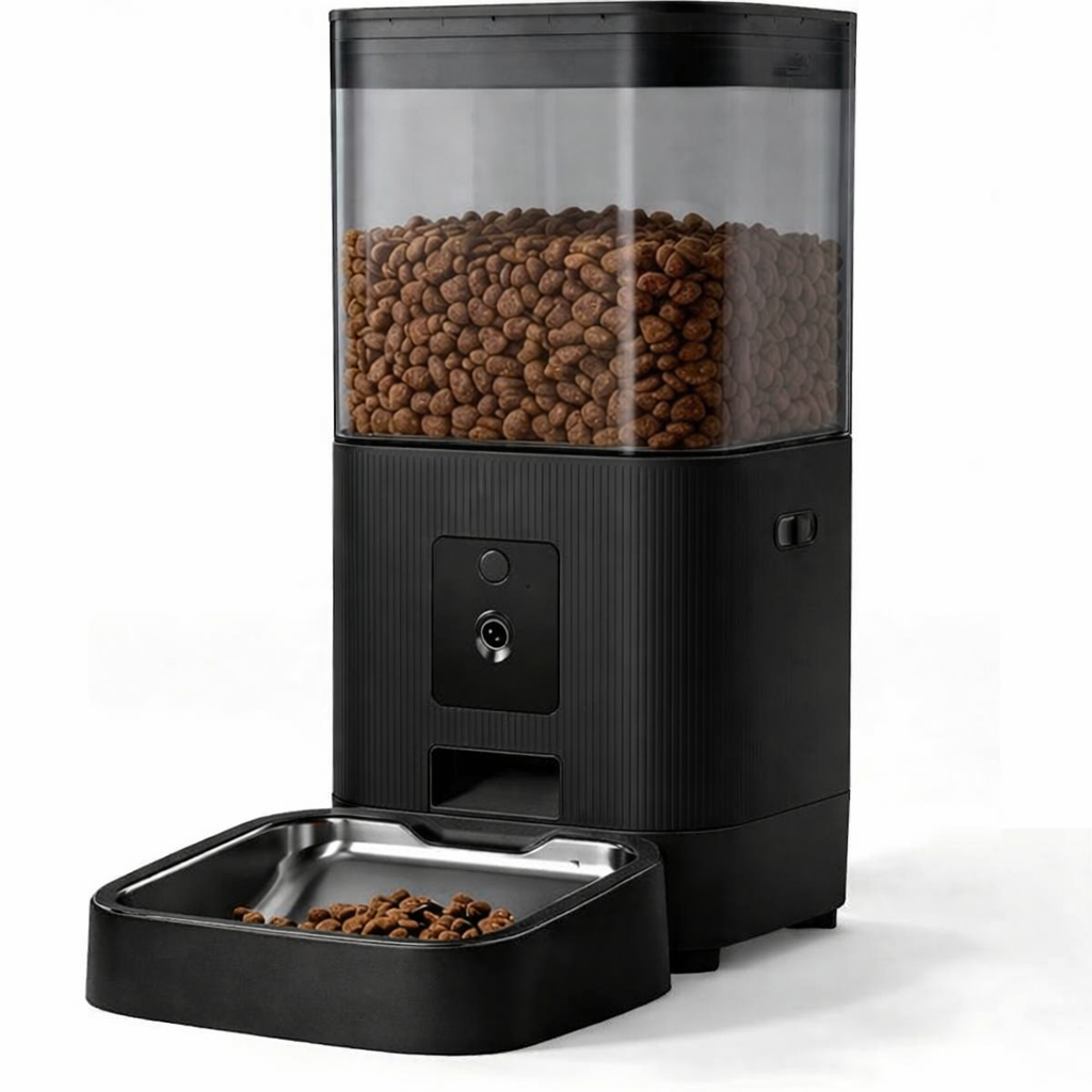 Smart Pet Feeder with Camera & Audio 6L,5G WiFi APP Control,Dual Power for Dogs