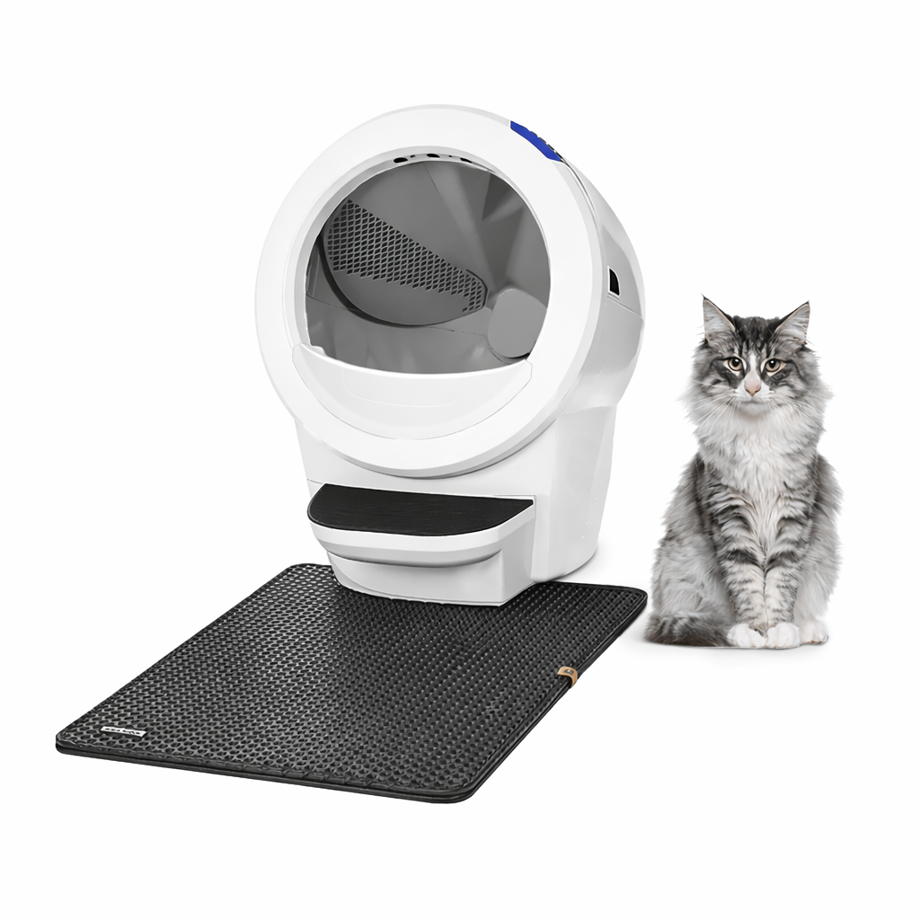 Self-Cleaning Cat Litter Box With Accessories Black White
