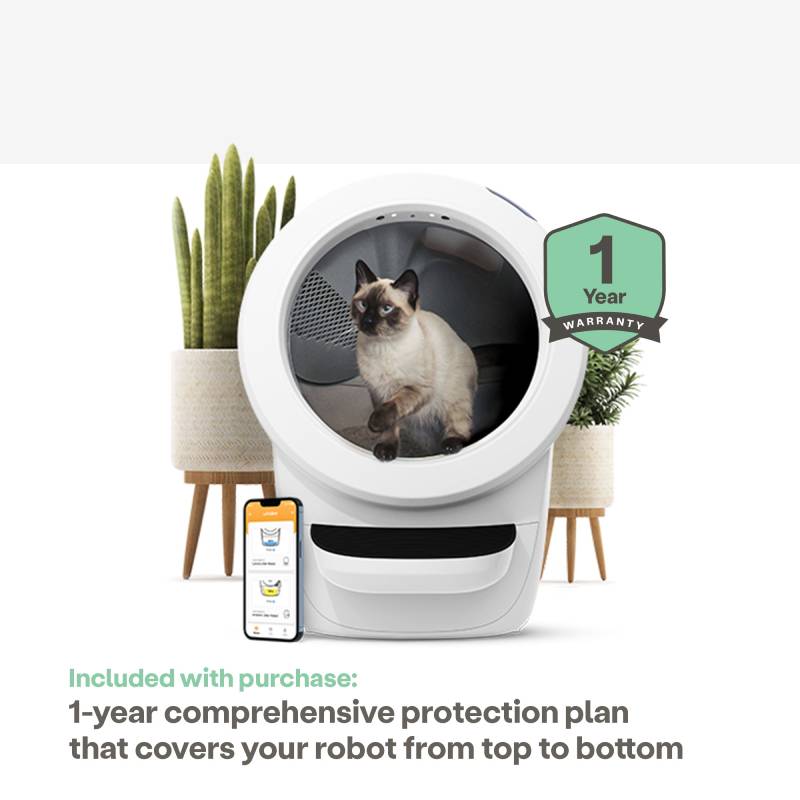 Self-Cleaning Cat Litter Box With Accessories Black White