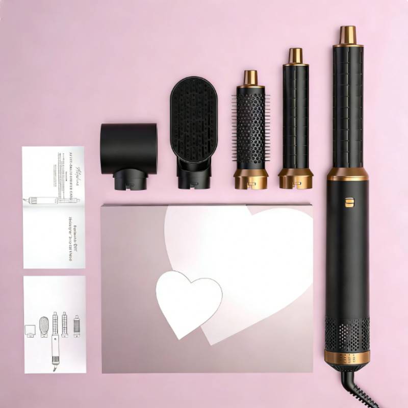 5-in-1 High-Speed Hot Air Hair Styler Ionic Technology 3 Heat/Cool Settings Fast Drying Lightweight