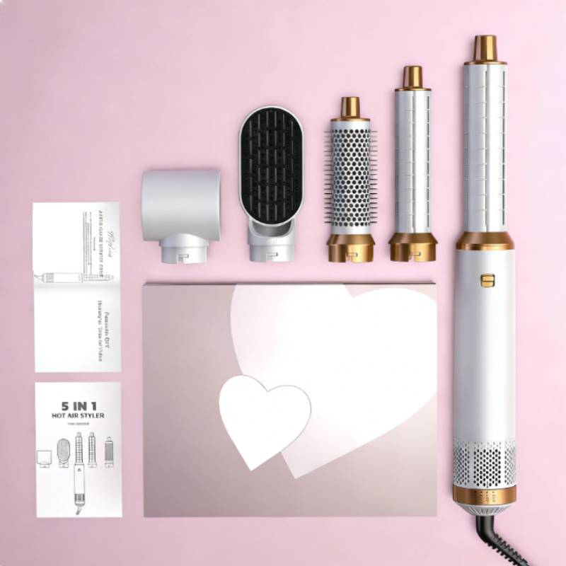 5-in-1 High-Speed Hot Air Hair Styler Ionic Technology 3 Heat/Cool Settings Fast Drying Lightweight