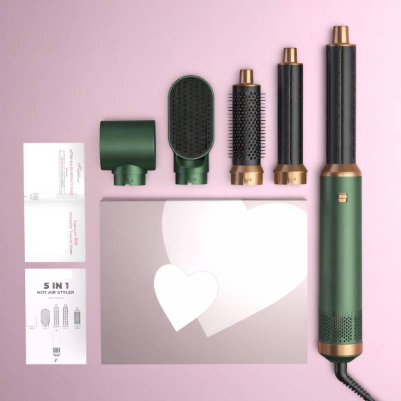 5-in-1 High-Speed Hot Air Hair Styler Ionic Technology 3 Heat/Cool Settings Fast Drying Lightweight
