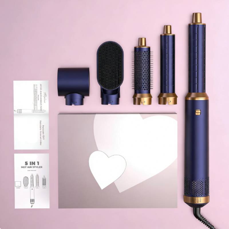 5-in-1 High-Speed Hot Air Hair Styler Ionic Technology 3 Heat/Cool Settings Fast Drying Lightweight
