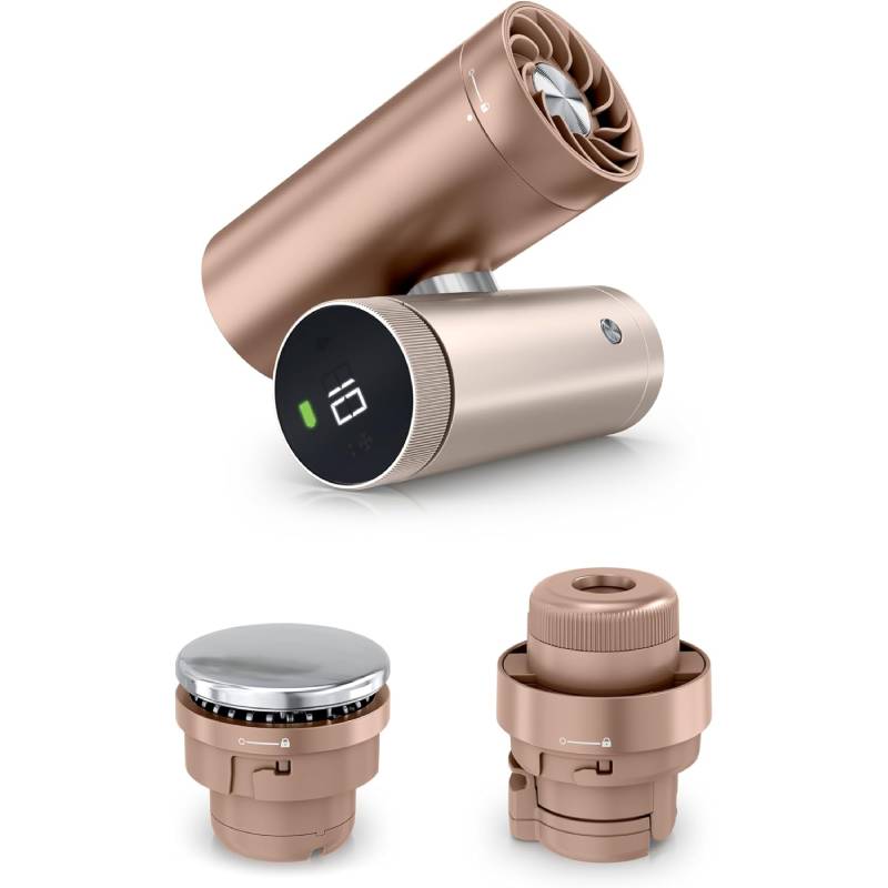 The 2-in-1 Personal Cooling System with Fan, Dry-Touch Mist – Portable, Handheld, Rose Gold