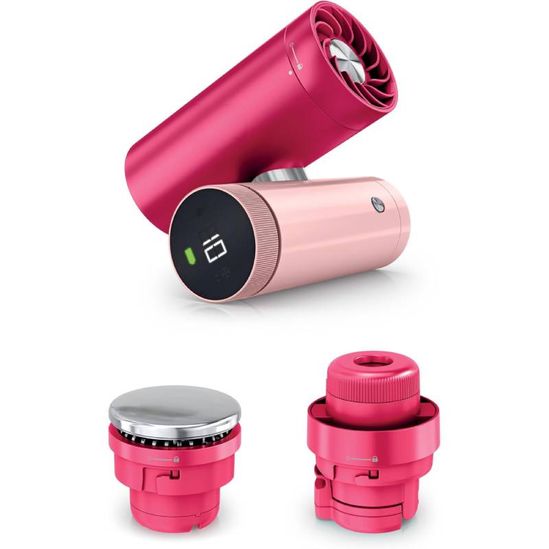 The 2-in-1 Personal Cooling System with Fan, Dry-Touch Mist – Portable, Handheld, Rose Gold