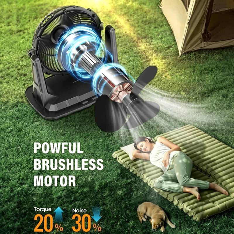 Portable Rechargeable Misting Fan with 9L Water Tank and 3 Speeds