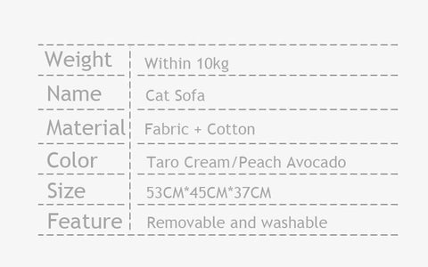 Cake Sofa Cat Bed Warm Thickened 2 Color Pet Nest
