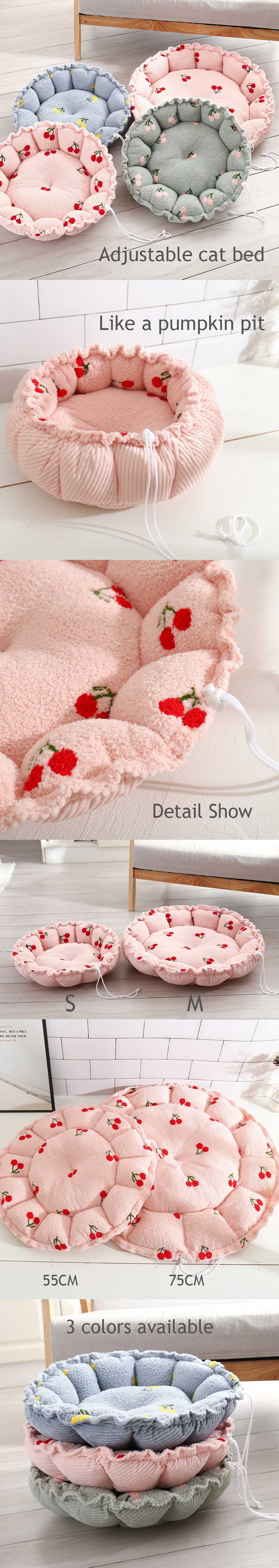 Clouds Petals Cat Bed 3 colors Adjustable Soft Cat Mat Nest