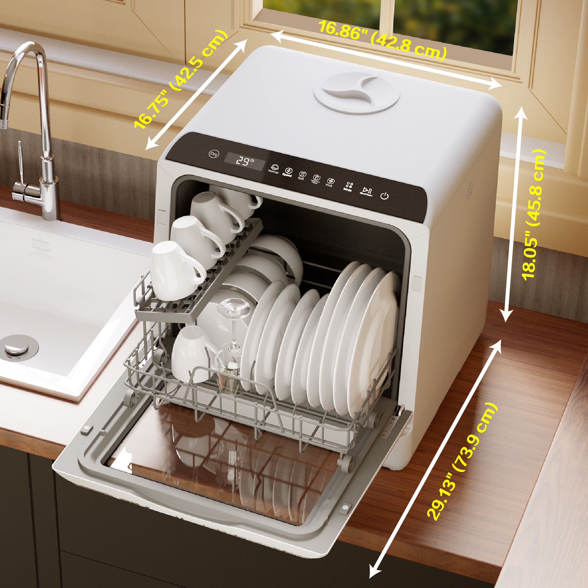 Compact Countertop Dishwasher