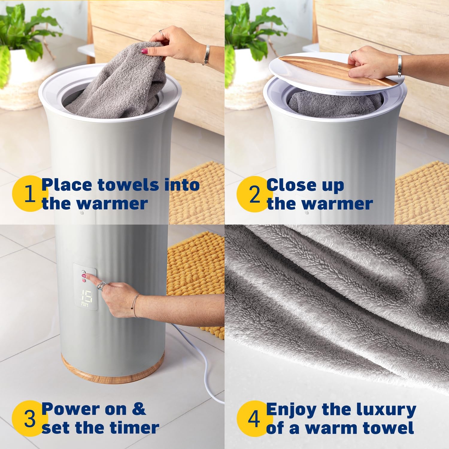 🎉Last Day 50% OFF⏰️Towel Warmer | Bucket Style Luxury Heater with LED Display