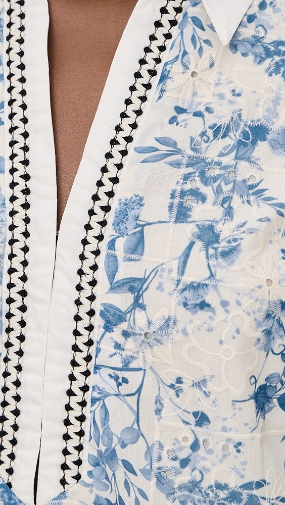 Floral Embroidery Mini Dress