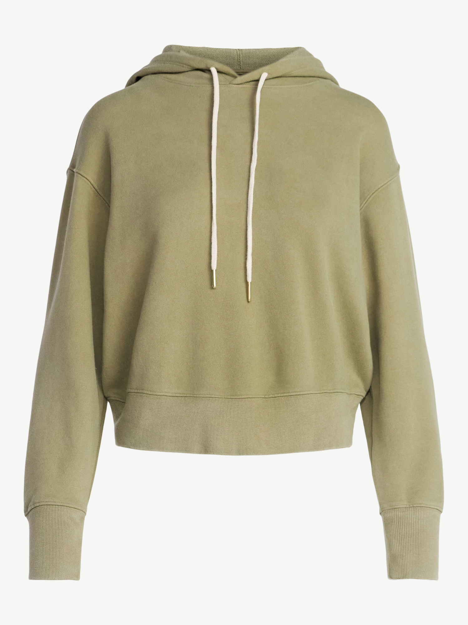 Cropped Pullover Hoodie Sweatshirt & Cropped Sweatpants