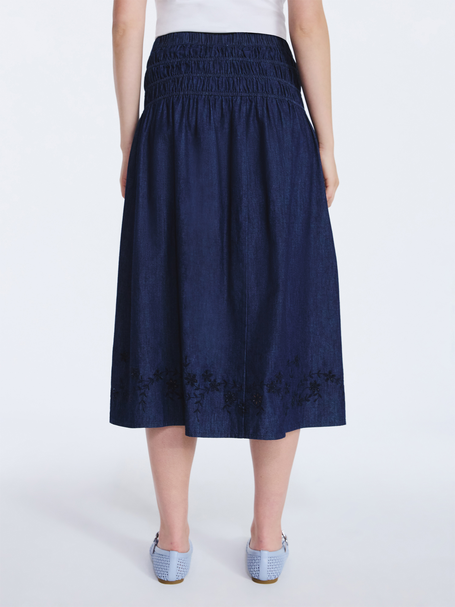 Embroidered Cotton Top&Skirt Set