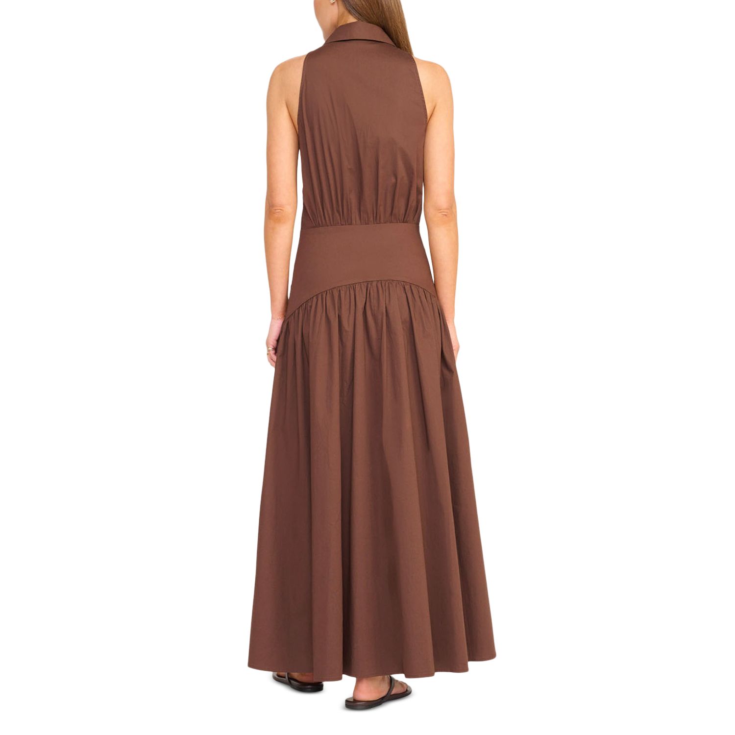 Romy Sleeveless Stretch Cotton Shirtdress