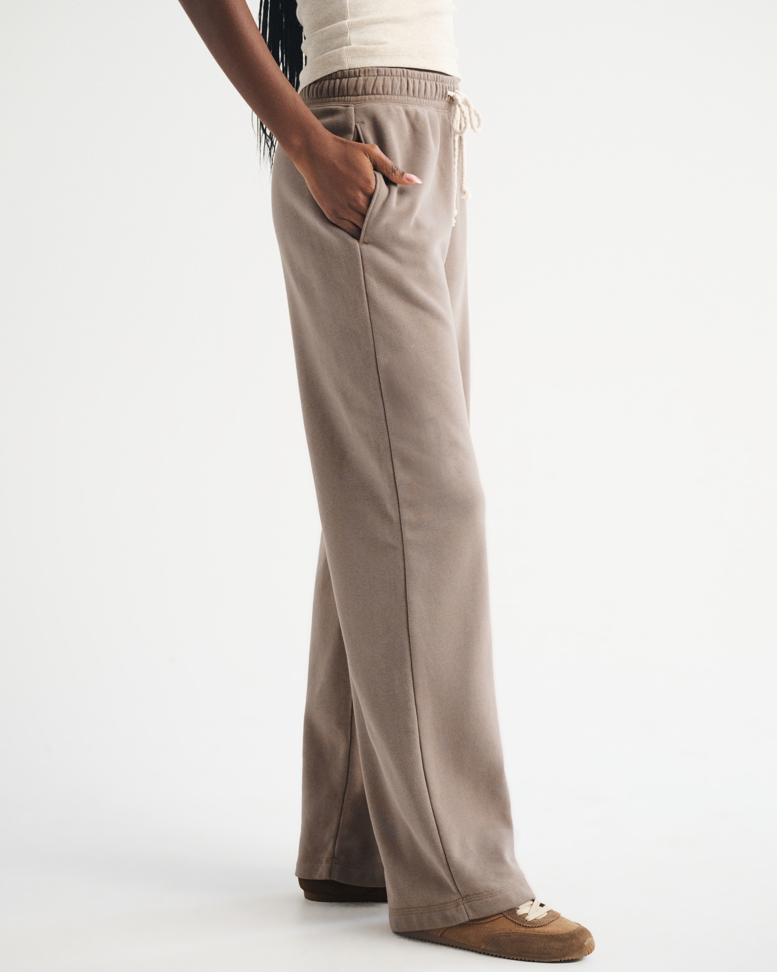 High Rise Sunday Terry Wide Leg Sweatpant