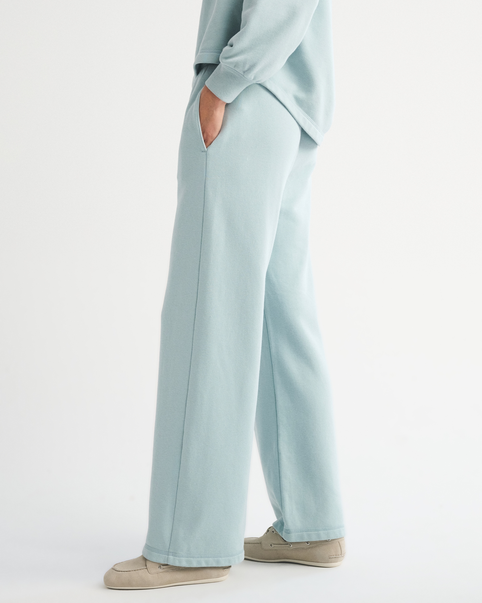 High Rise Sunday Terry Wide Leg Sweatpant