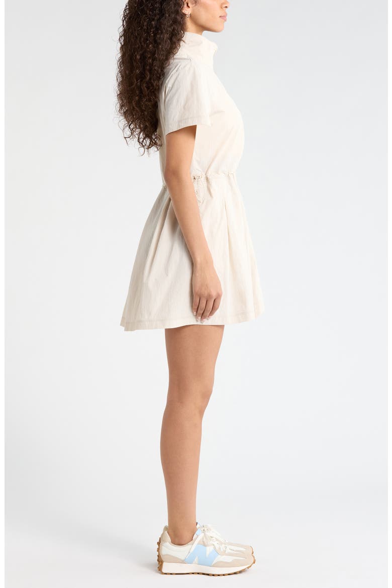 Nylon Pleated Fit & Flare Dress