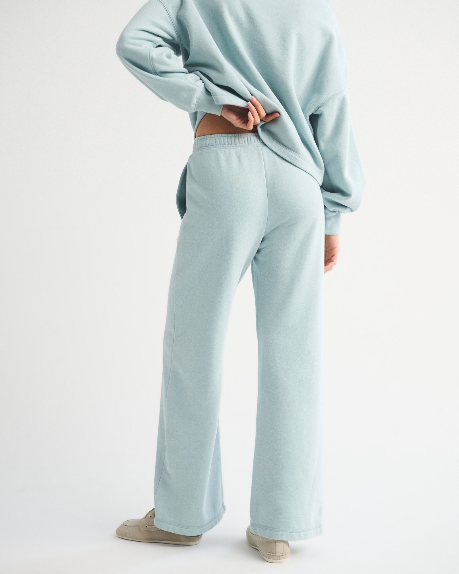 High Rise Sunday Terry Wide Leg Sweatpant
