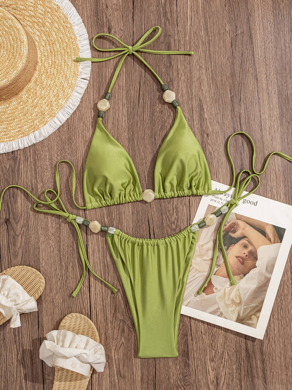 Sexy Beaded Bikini Set