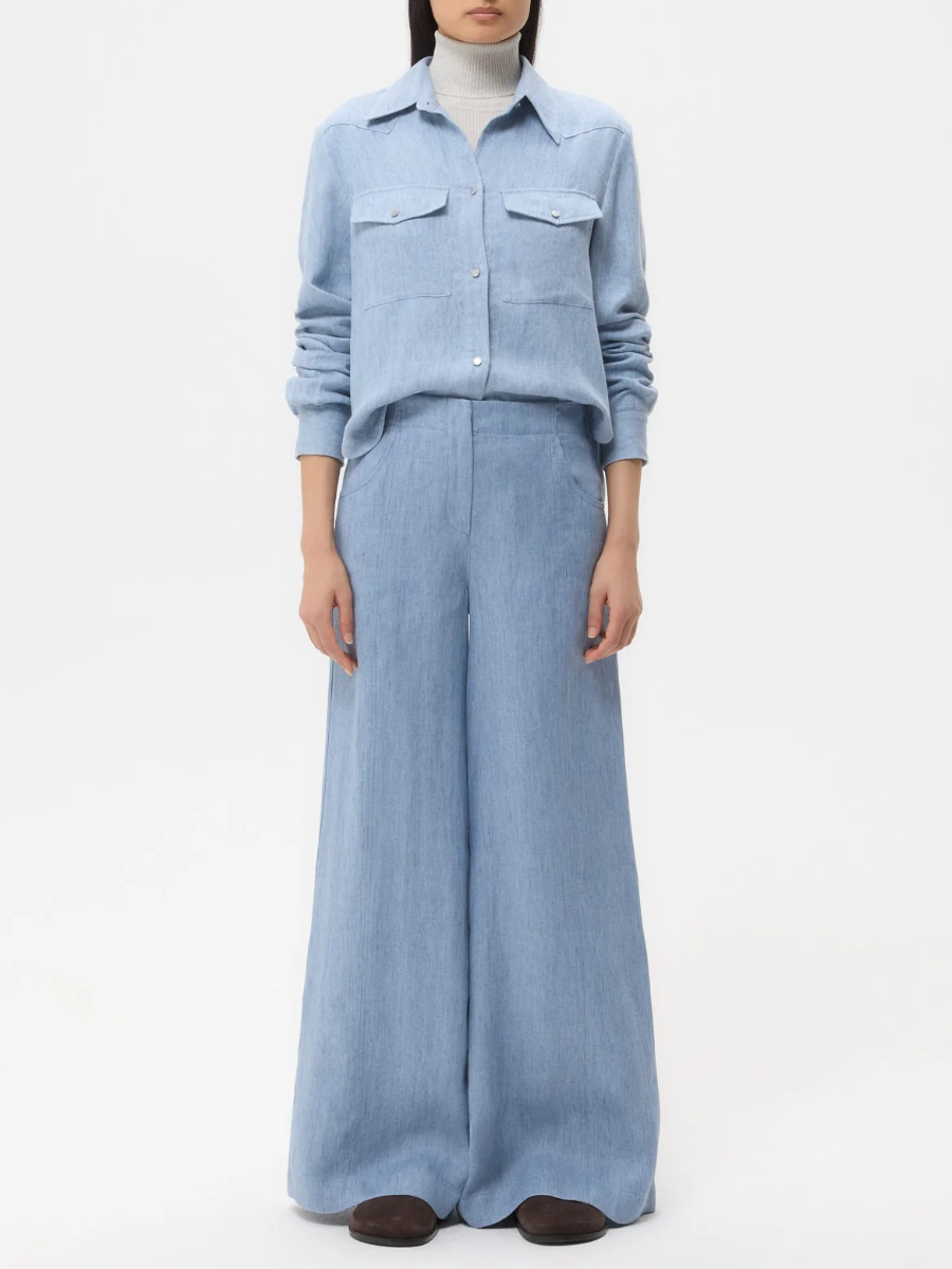 Lightweight Washed Hemp Denim Set