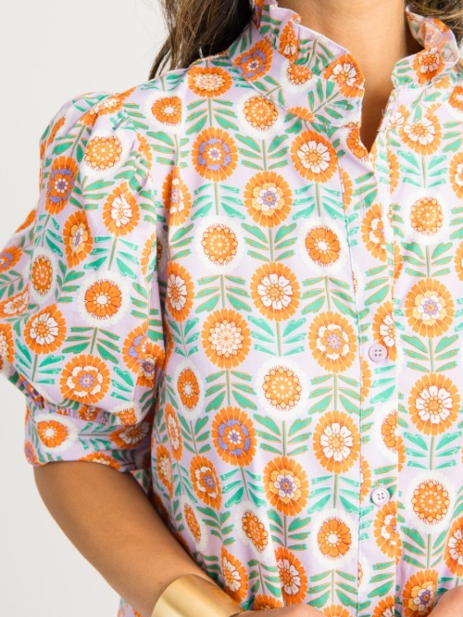 Floral Button Maxi Dress