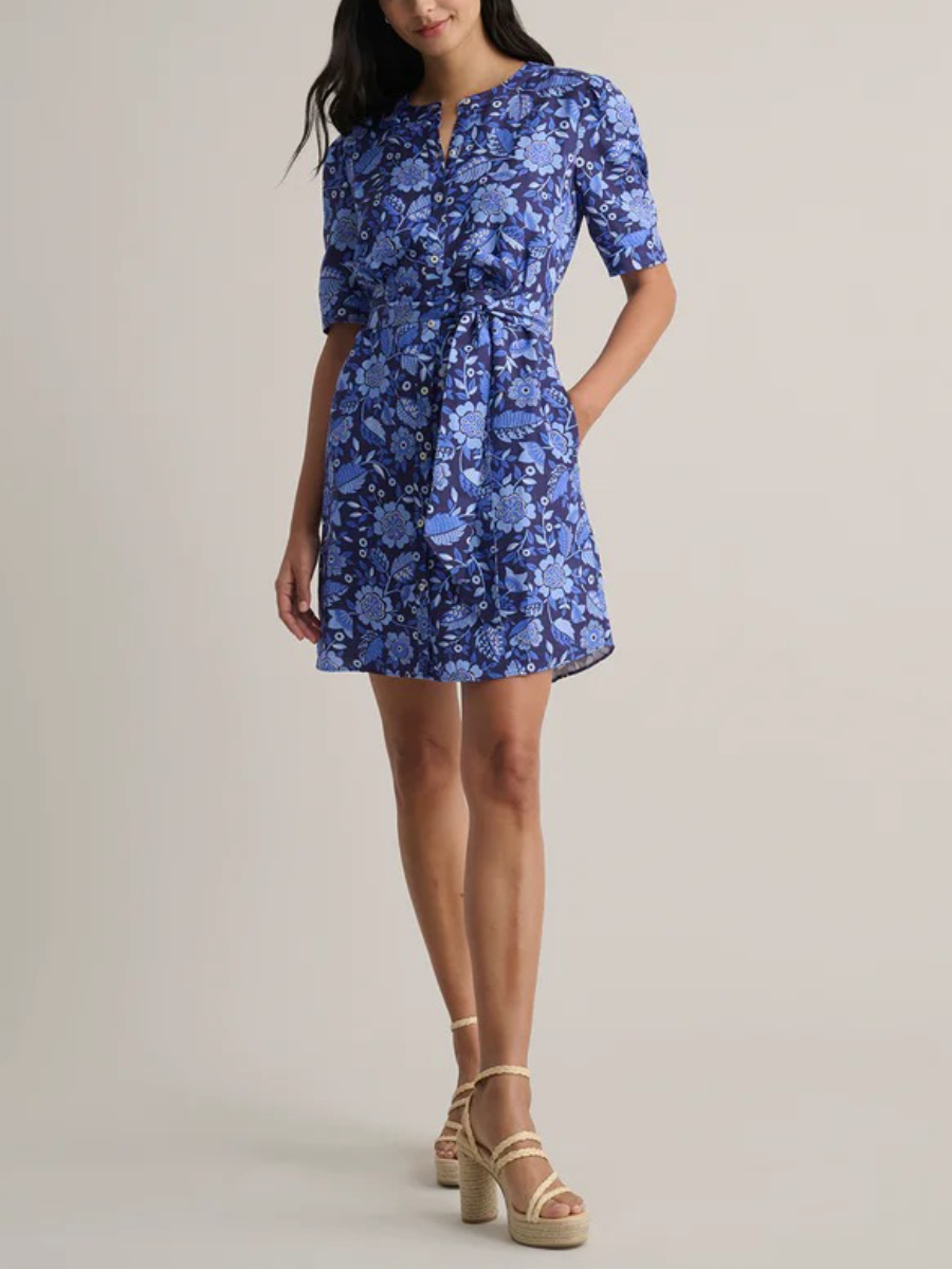 Linen Blend Floral Lena Shirt Dress