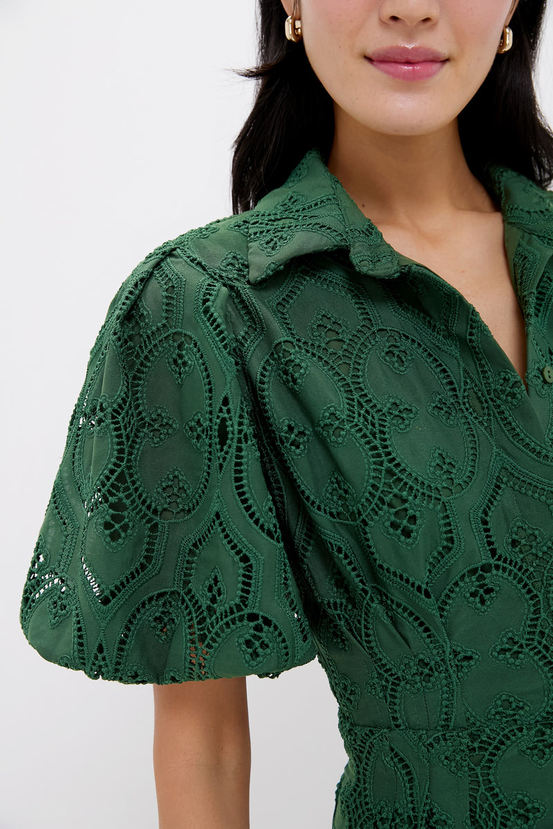 Navy Eyelet Delaney Dress