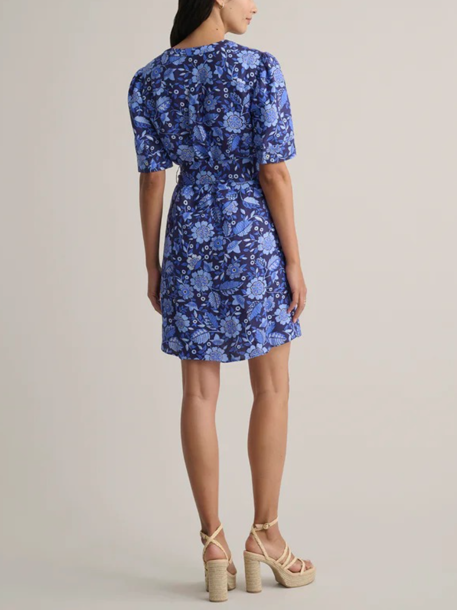 Linen Blend Floral Lena Shirt Dress