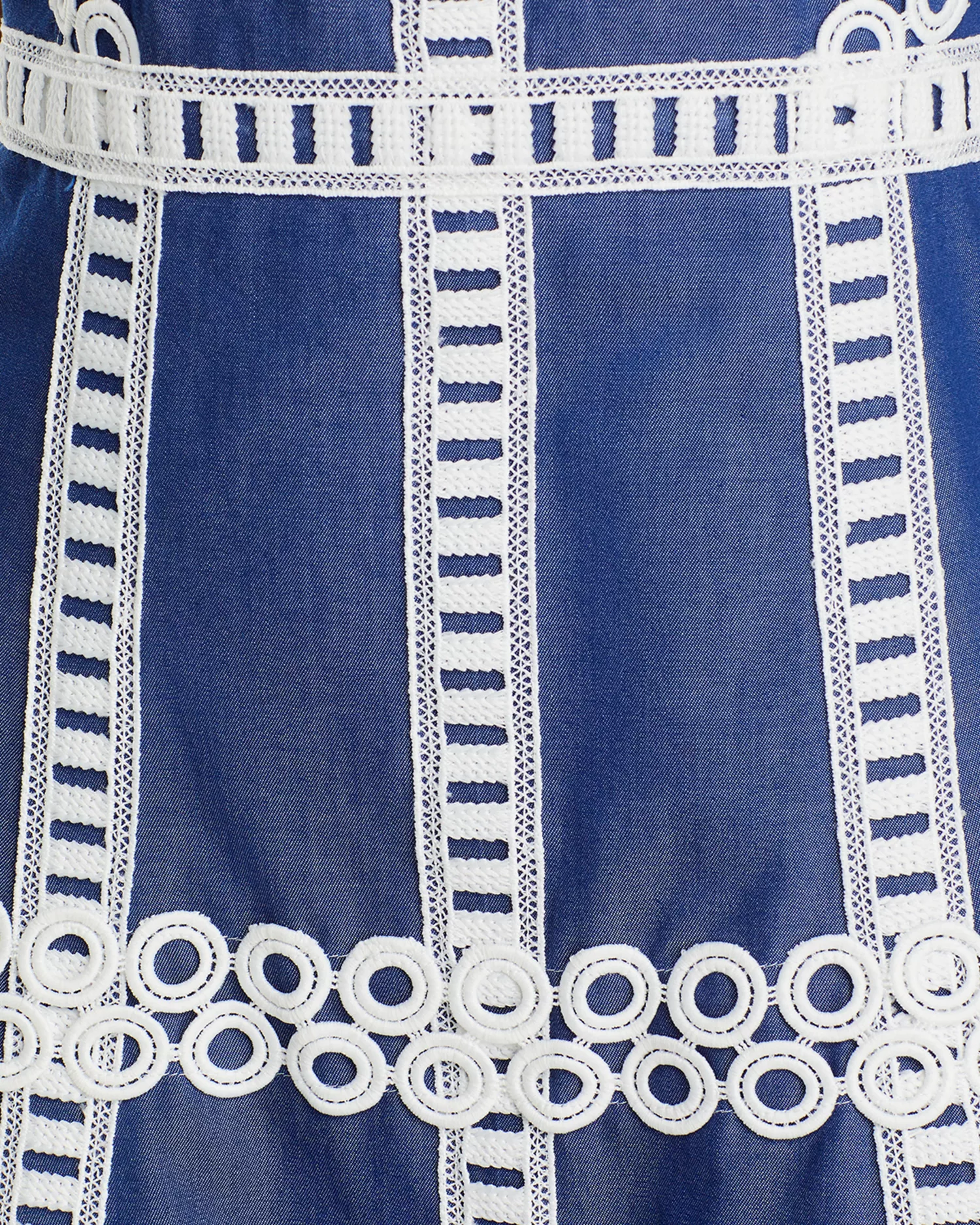 Contrast Trim Midi Dress