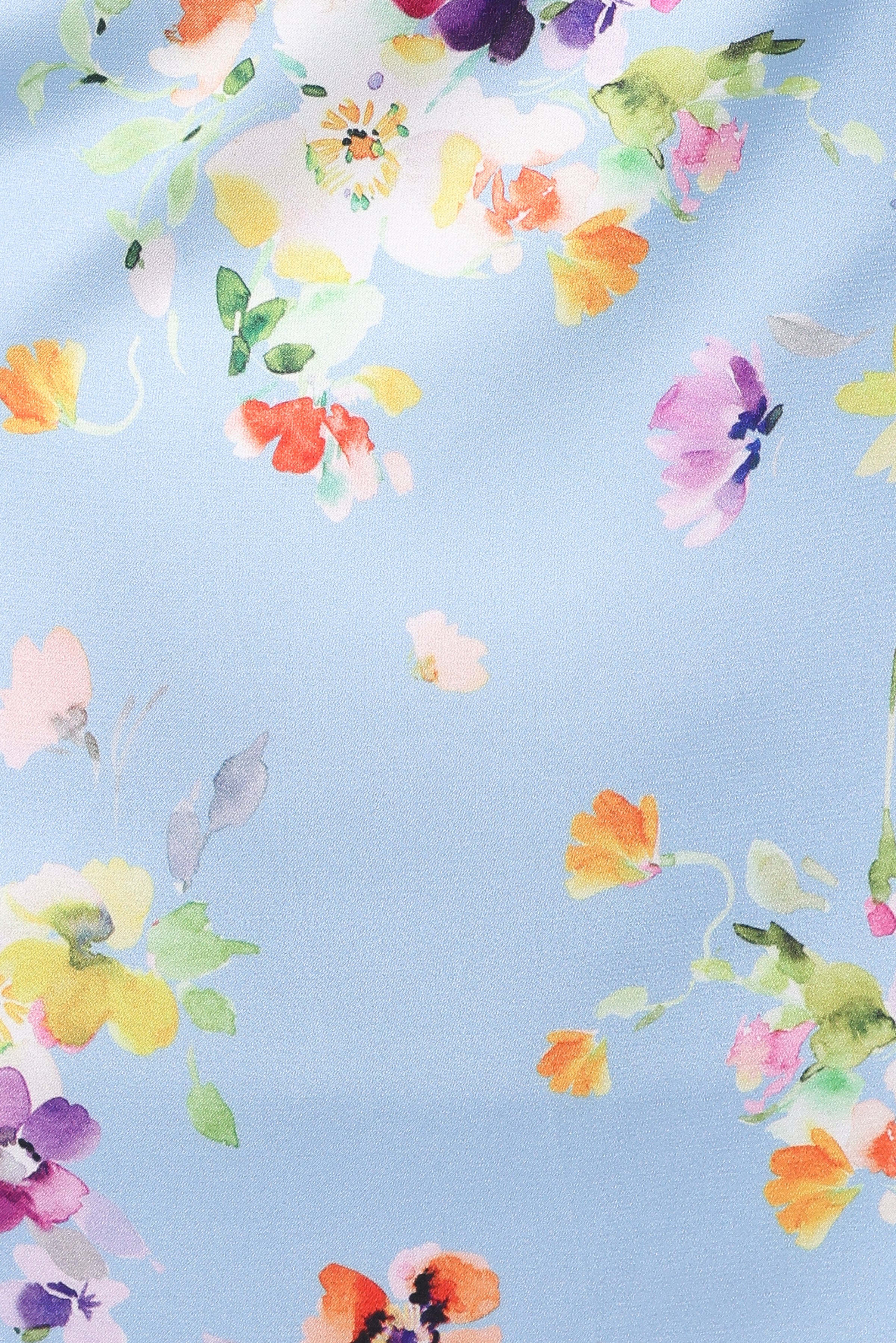 Floral Breeze Satin Maxi Dress